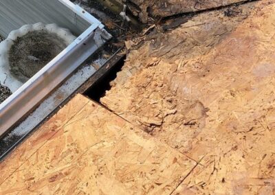 Roof Leak - Damaged Decking - Bad Wood